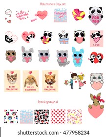 Valentine's Day is a big set vector