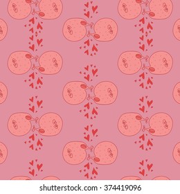 valentine's day birds pattern