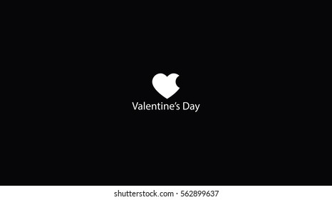 valentines day black adn white logo