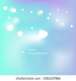Valentine's day with blurred background. - Vector.