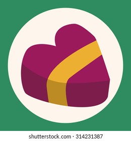 Valentine's Day box of chocolate flat icon elements background,eps10