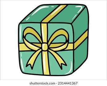 Valentines day Box Gift Illustration