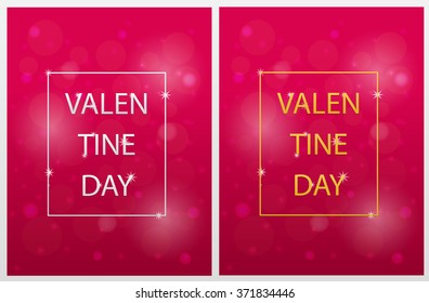 Valentine's day in the box silver & gold lines on a purple background