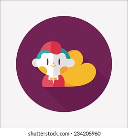 Valentine's day boy flat icon with long shadow,eps10 