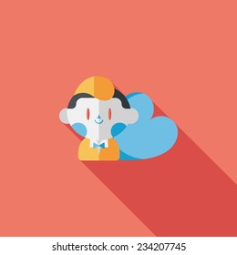 Valentine's day boy flat icon with long shadow,eps10 