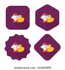 Valentine's day boy flat icon with long shadow,eps10