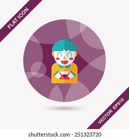Valentine's day boy flat icon with long shadow,eps10