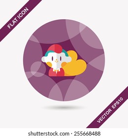 Valentine's day boy flat icon with long shadow,eps10