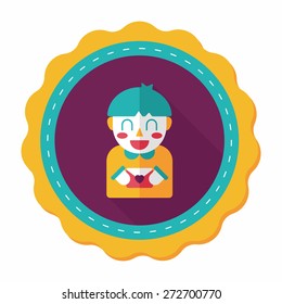 Valentine's day boy flat icon with long shadow,eps10
