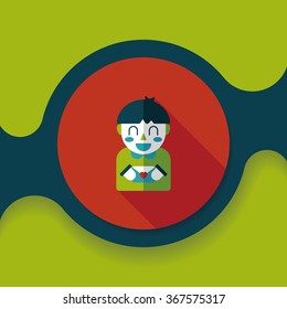 Valentine's day boy flat icon with long shadow,eps10