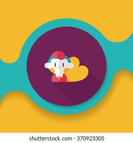Valentine's day boy flat icon with long shadow,eps10