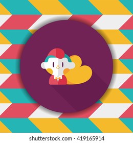 Valentine's day boy flat icon with long shadow,eps10