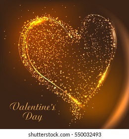 Valentines day bright background with heart