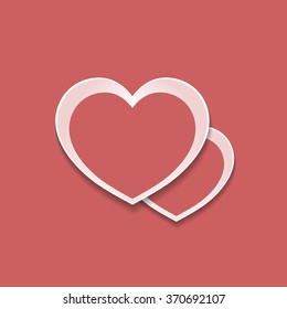 Valentines day bright background with hearts