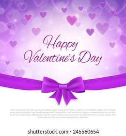 Valentine's Day bright heart poster vector card design. isolated from background. 