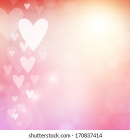 Valentine's Day  bright sun poster vector card design 