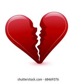Valentine's day broken heart