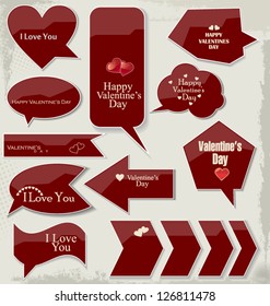 Valentine's day bubbles and labels vector design