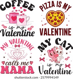 Valentine's Day Bundle T shirt Design.