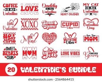 Valentine's Day Bundle, Valentine's Day t-shirt design, Valentine's Day clip art, Love Design, Valentine's day quotes design