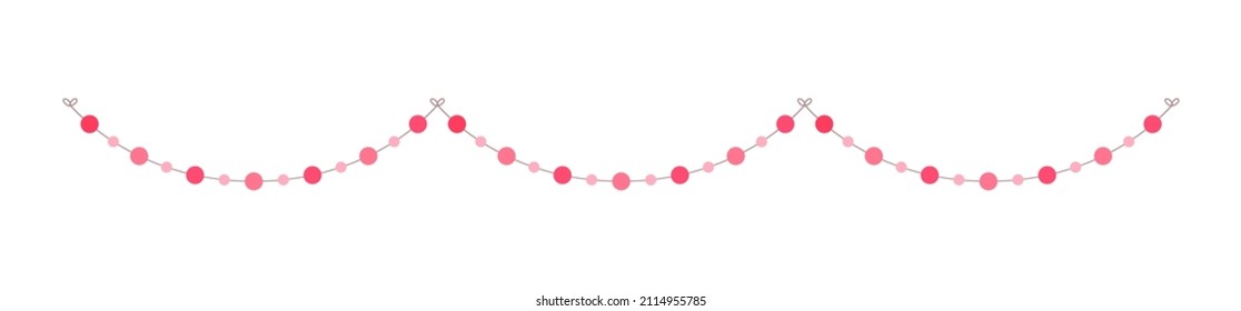 Valentine's Day bunting clipart vector illustration