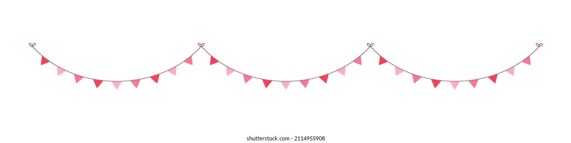 Valentine's Day bunting clipart vector illustration