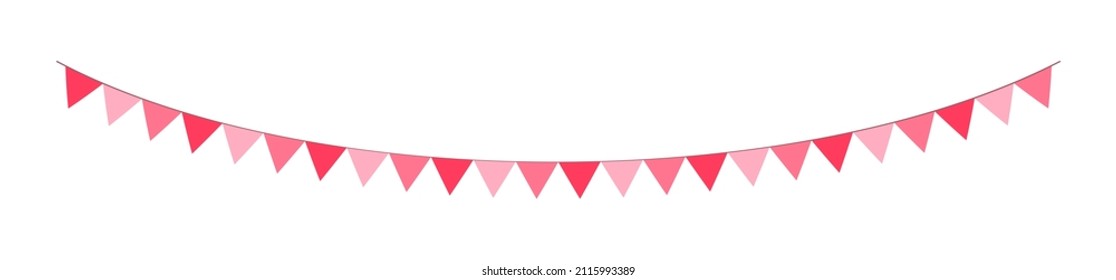 Valentine's Day bunting clipart vector illustration