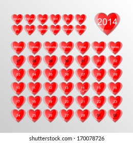 Valentines day calendar