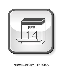 valentine's day calendar icon