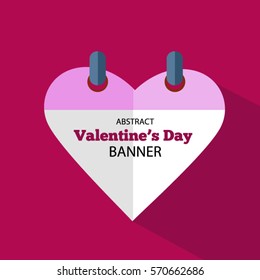 Valentines Day calendar icon Vector EPS 10 illustration. 