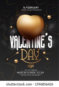 Valentine's Day, also called Saint Valentine's Day, heart shape,  Flyers, invitation, poster, brochure, banner. 