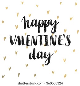 Valentine`s Day Calligraphic Set. Vector illustration.