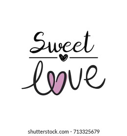 Valentine's Day calligraphy.