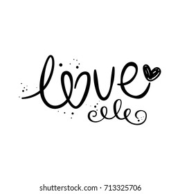 Valentine's Day calligraphy.
