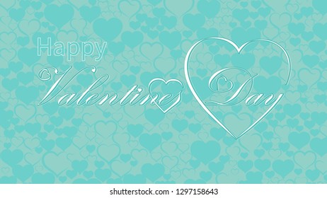 Valentines Day calligraphy design, vector text