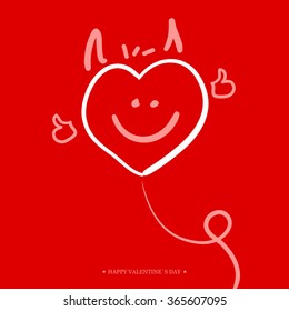 Valentines Day Calligraphy Greeting Card. 
Hand Drawn and Handwritten Design Elements. Vector illustration
Lettering Design.