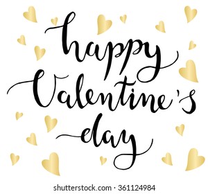 Valentines Day calligraphy. Handwritten modern brush lettering