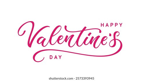 Valentines Day calligraphy lettering design. Vector illustration.