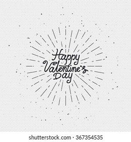 Valentines day - calligraphy typography badge It can be used for postcards, posters, presentations