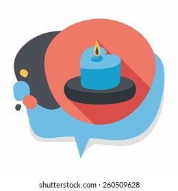 Valentine's Day candle flat icon with long shadow,eps10