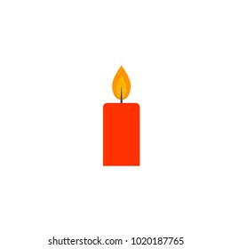 valentines day candle vector icon 