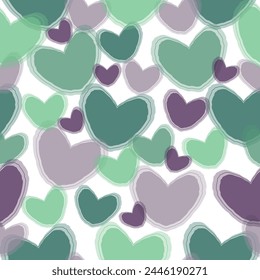 Valentine's Day Candy Hearts Seamless Vector Pattern Tile.  Pattern for various spring products for St. Patrick's Day.