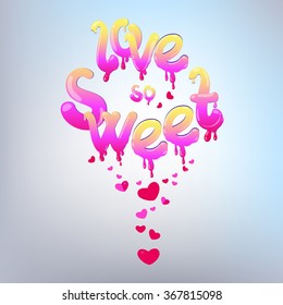 Valentine's Day Candy. Love. Sweets heart.Vector illustration. 