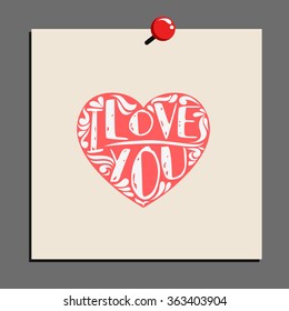 Valentines Day card.