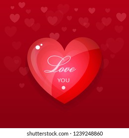 valentine's day card about love with heart