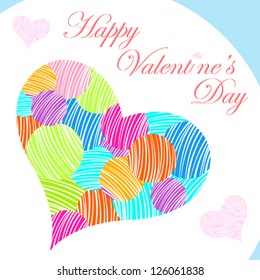 valentines day card, abstract vector art illustration