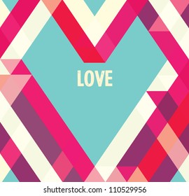Valentines Day Card/ Abstract Web Design/vector/wallpaper Background/ Love/ Heart