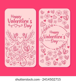 Valentine's Day Card with an Adorable Teddy Bear Gently Holding a Bouquet of Flowers. A Heartwarming Gesture to Express Love and Affection on This Special Day
