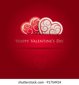 Valentine's Day Card. All elements are layered separately in vector file.