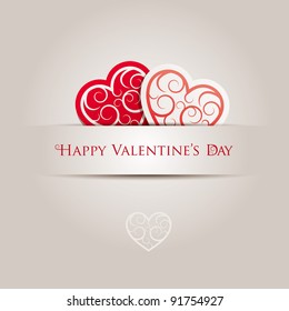 Valentine's Day Card. All elements are layered separately in vector file.